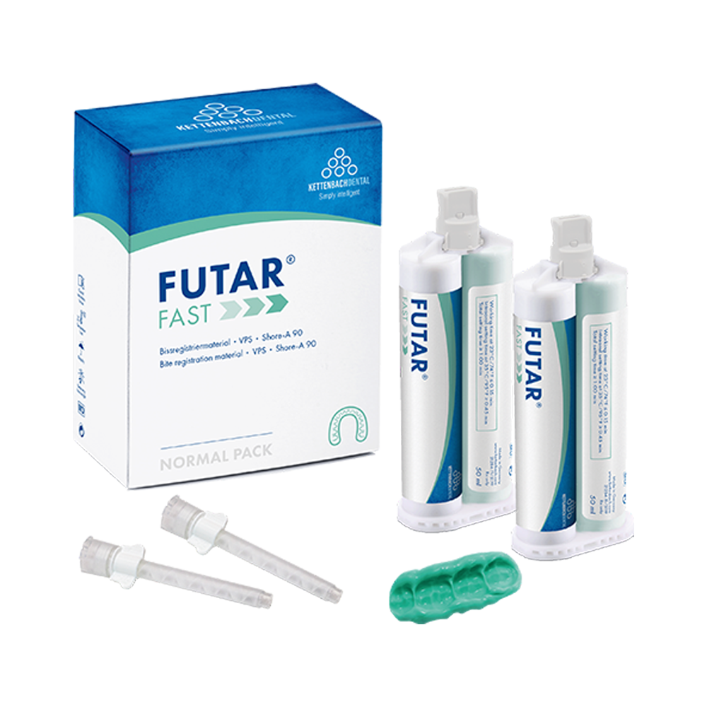 Futar Fast, Bite Registration, 2 x 50ml Pack + 6 Mixing Tip (White)