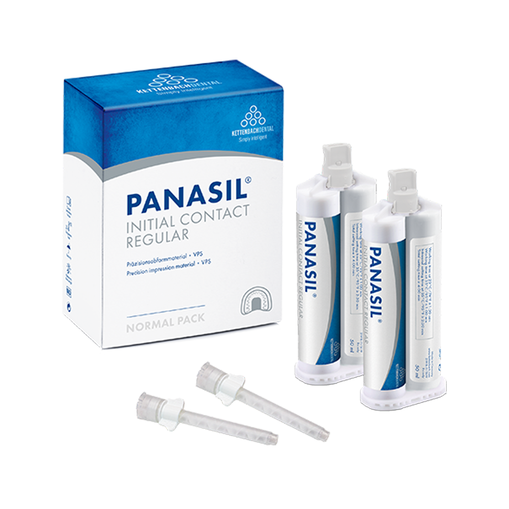 Panasil Initial Regular Normal, 2 x 50ml Pack + 6 Mixing Tip (White)