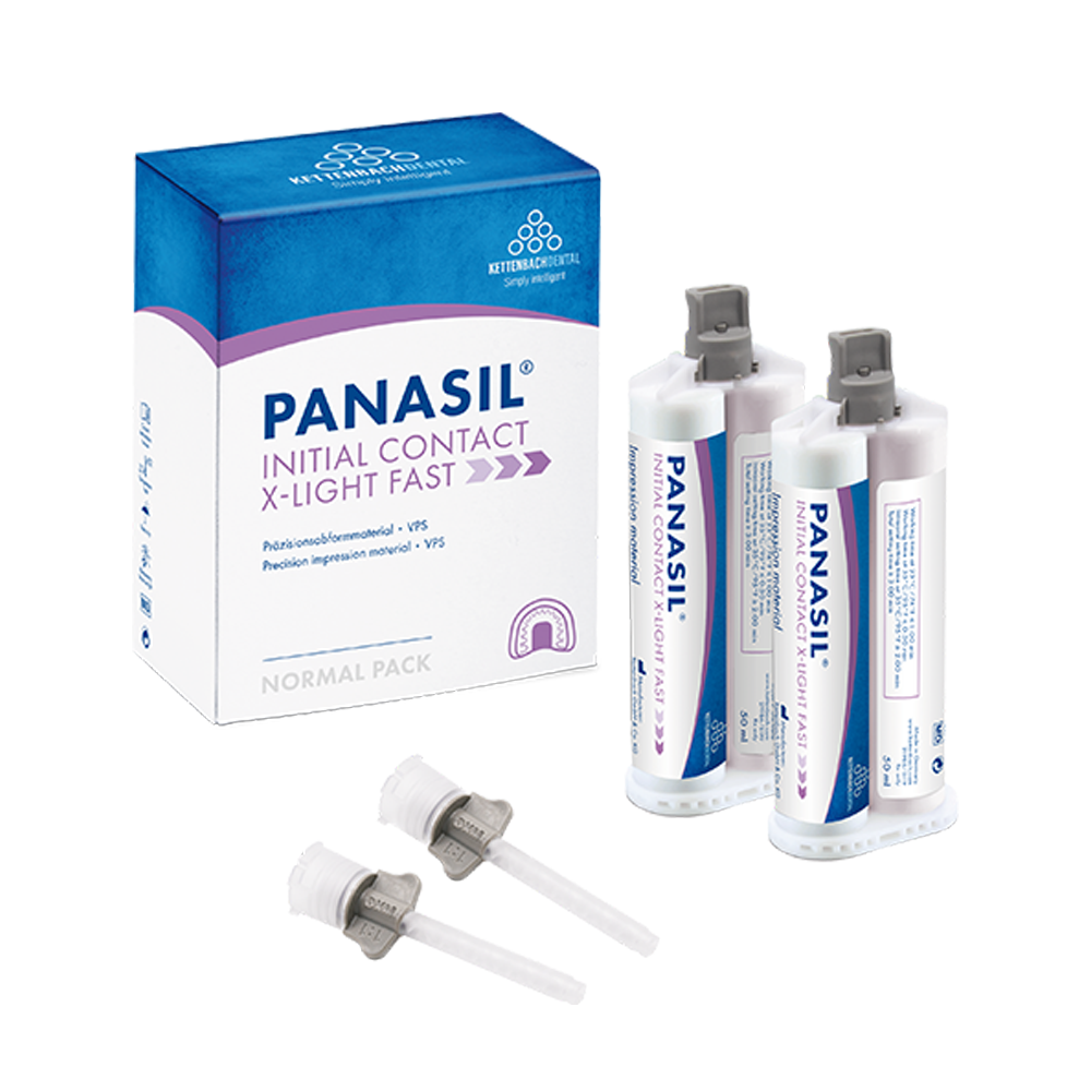 Panasil Initial X-Light, Fast, 2 x 50ml + 8 Mixing Tips (Grey)
