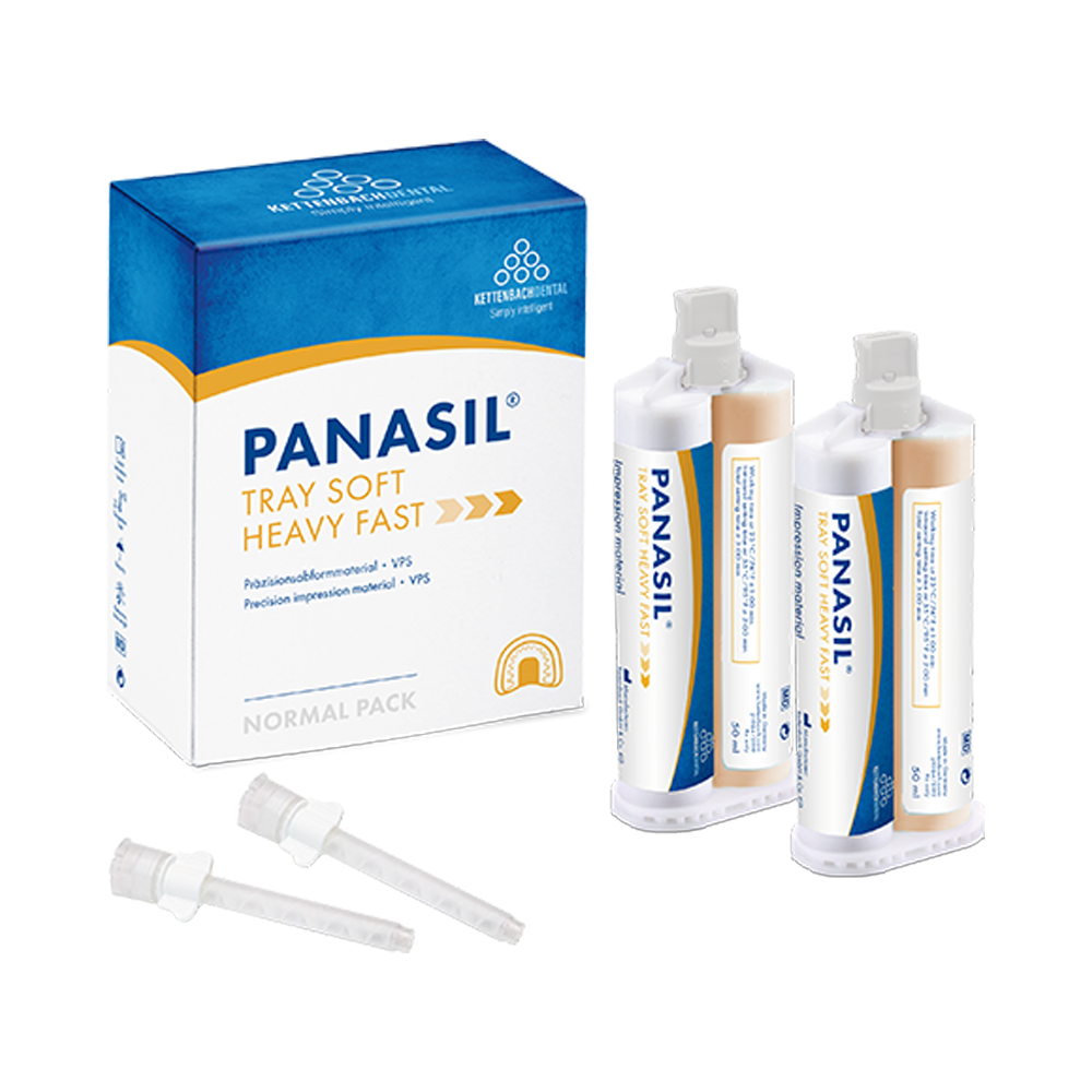 Panasil Tray Soft Heavy Fast, 2 x 50ml Refill  + 6 Mixing Tip (White)