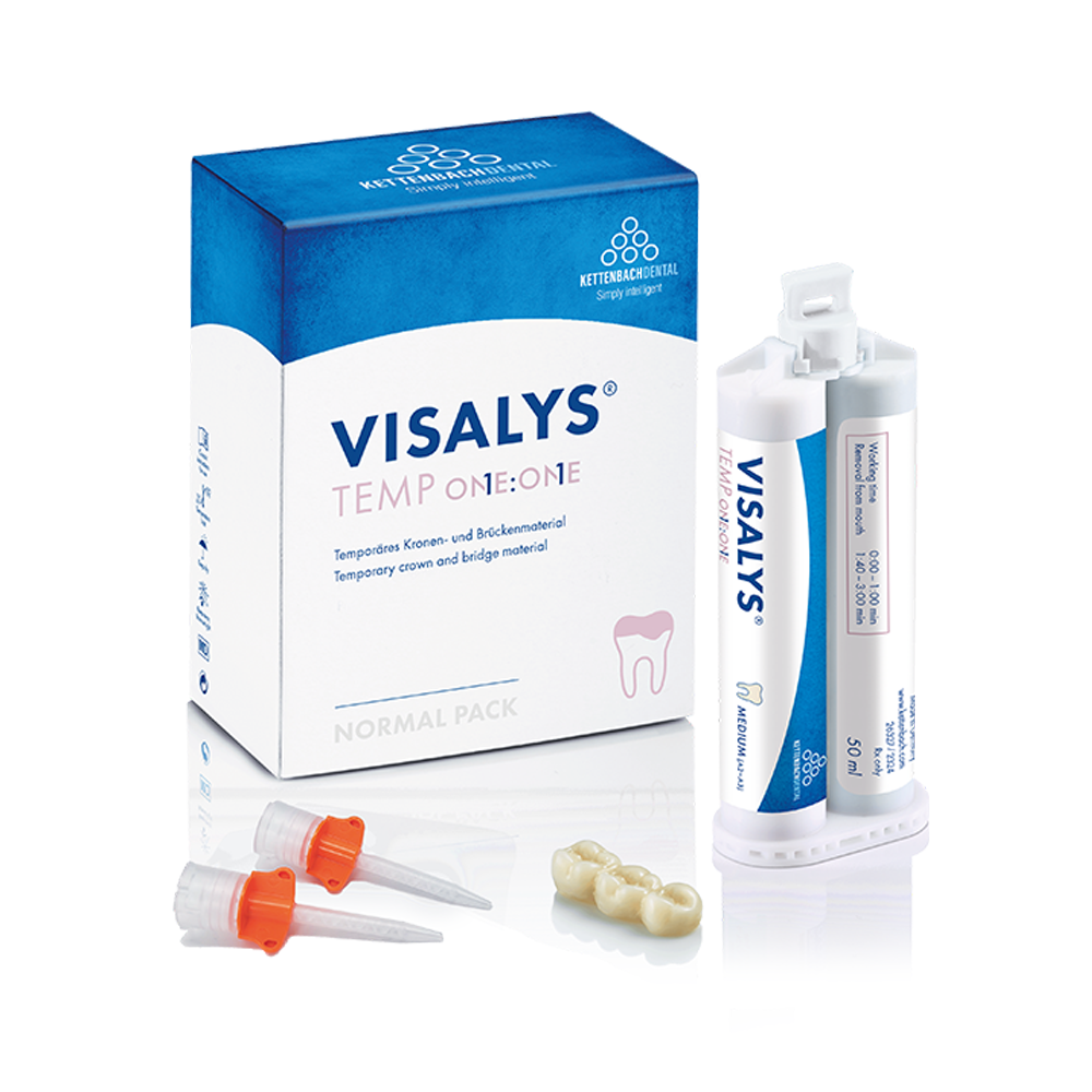 Visalys Temp One:One Normal Pack (Bleach) (1 x 50 ml + 15 mixing tips)