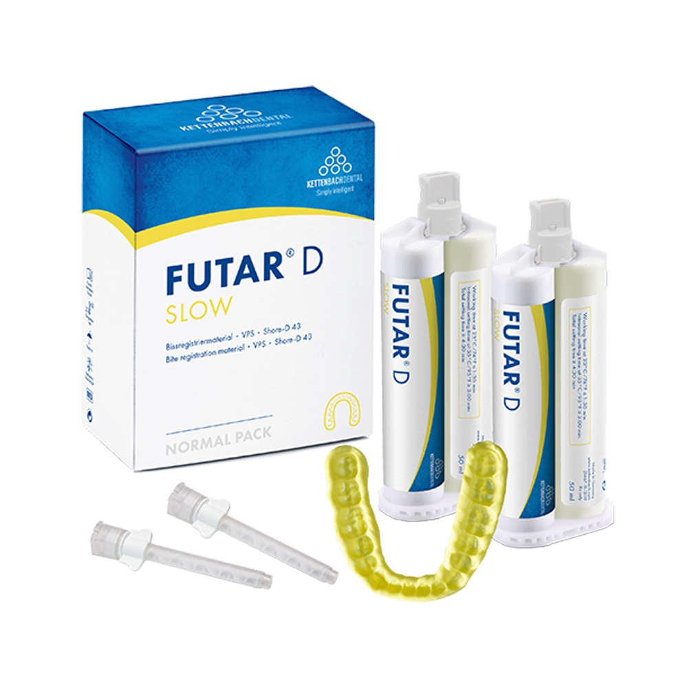 Futar D, Bite Registration, 2 x 50ml Pack + 6 Mixing Tip (White)