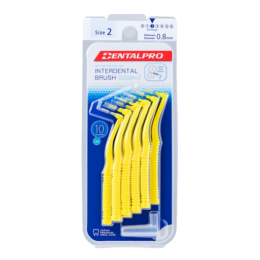 [ADENL10P2SS] ID Brush L-Shape DentalPro - 2 SS (6 Packs of 10)